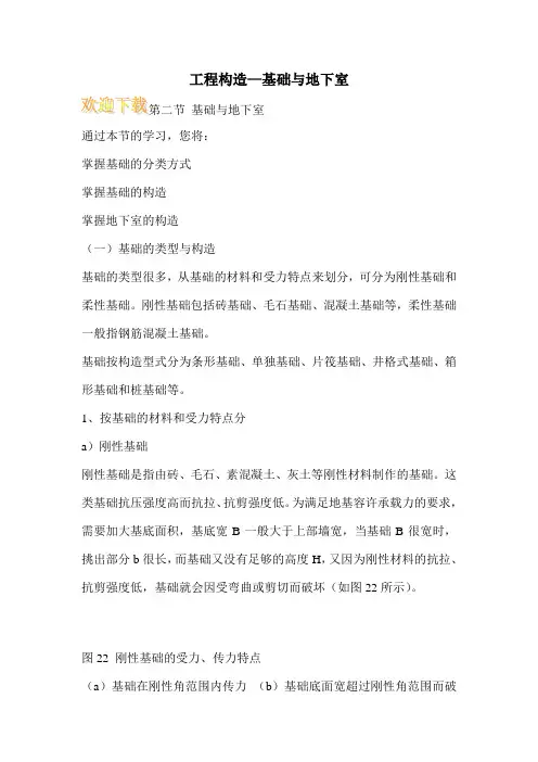 工程构造—基础与地下室