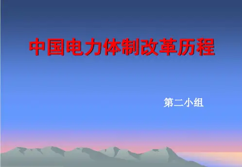 中国电力体制改革