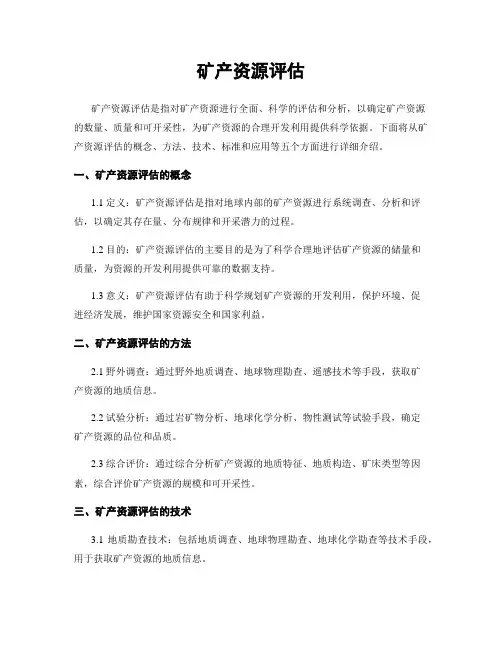 矿产资源评估