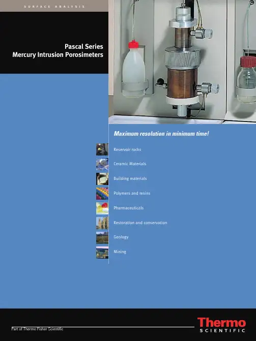 泰尔莫飞仕帕斯卡系列汞入侵孔隙度仪使用手册说明书