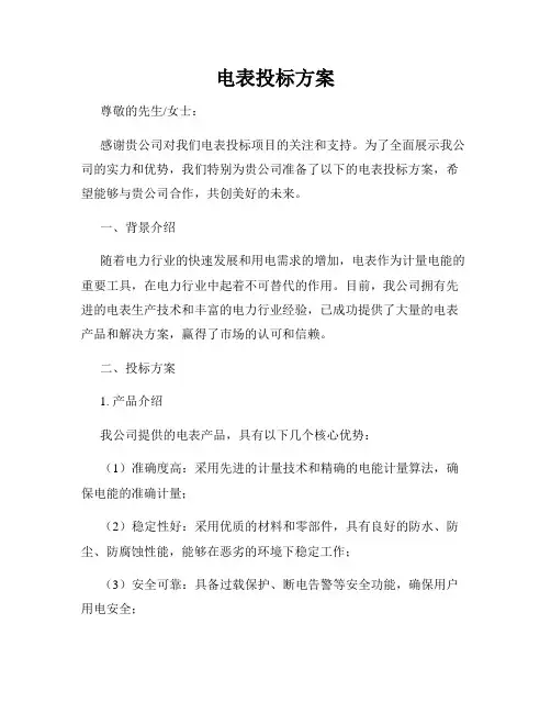 电表投标方案