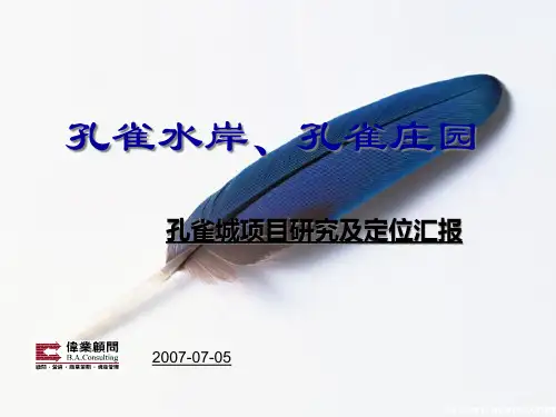 北京伟业顾问-北京孔雀城项目汇报报告