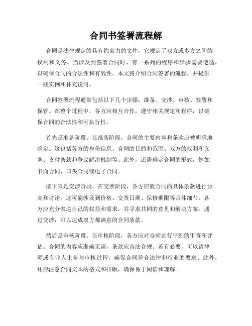 合同书签署流程解