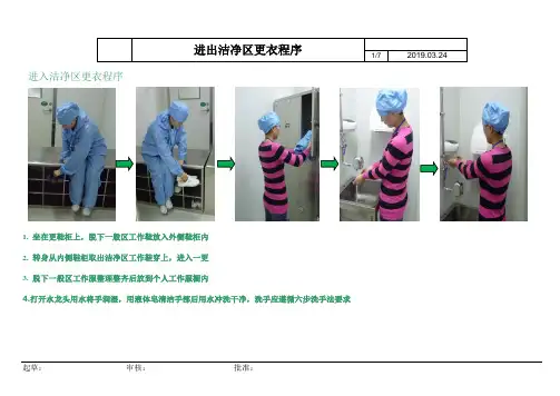 进入洁净区更衣程序