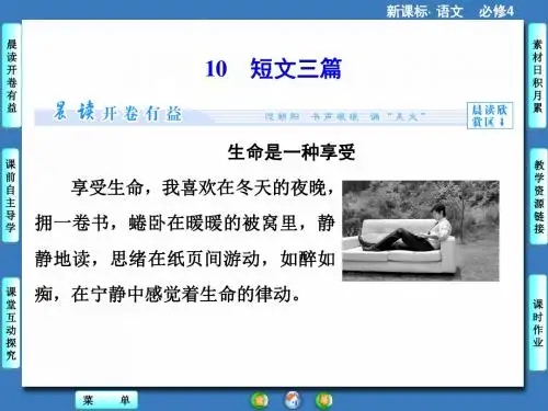 3.10 短文三篇ppt(新人教版必修4)课件