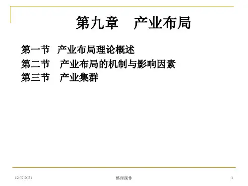 产业经济学 第九章 产业布局