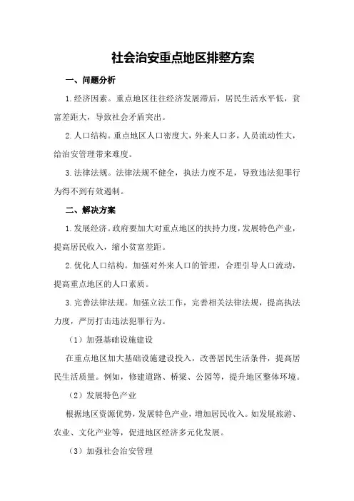 社会治安重点地区排整方案