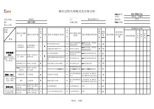PFMEA(客户变更后)
