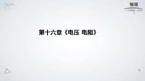 人教版九年级物理第十六章《电压 电阻》