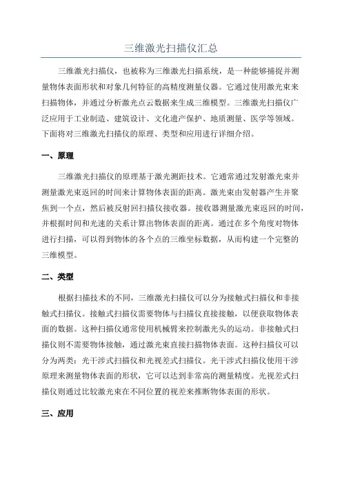 三维激光扫描仪汇总