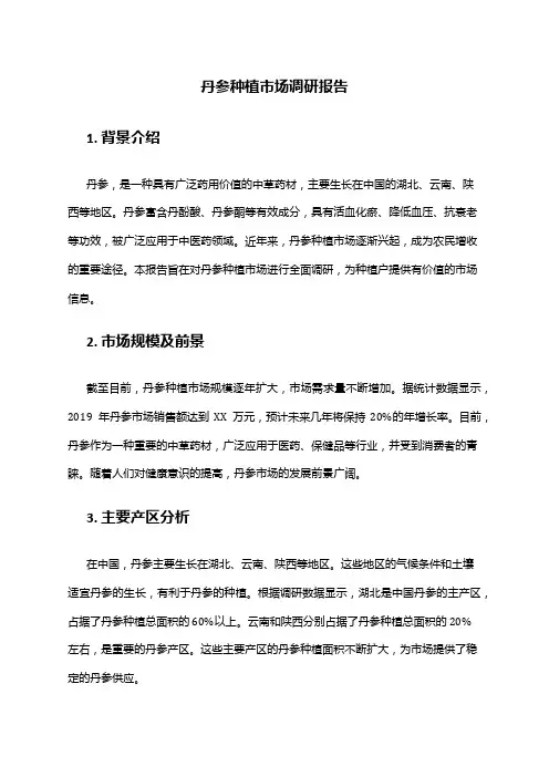 2024年丹参种植市场调研报告