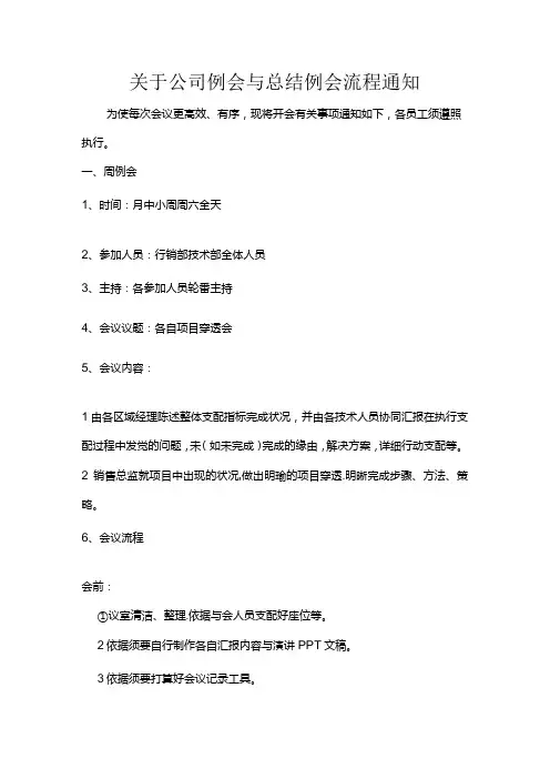 例会流程及注意事项.docx