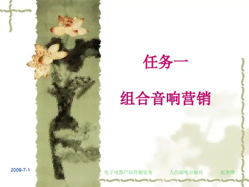 电子电器产品营销实务 1组织音响营销.ppt