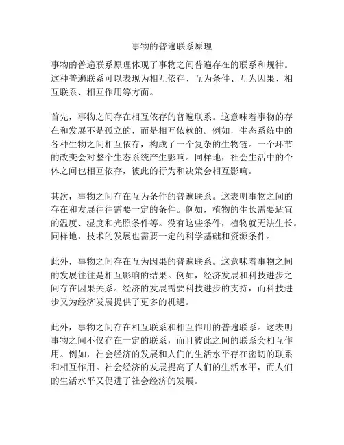 事物的普遍联系原理