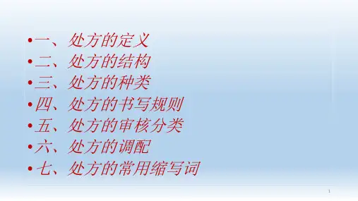 药剂科业务学习处方PPT优质课件