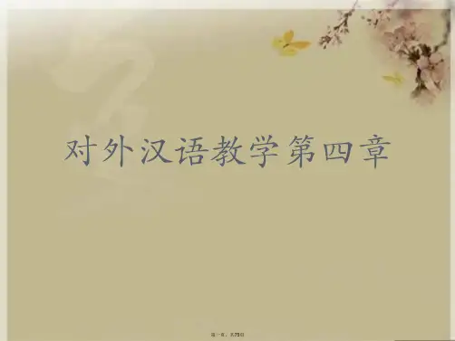 对外汉语教学第四章
