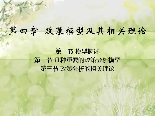 政策模型及其相关理论