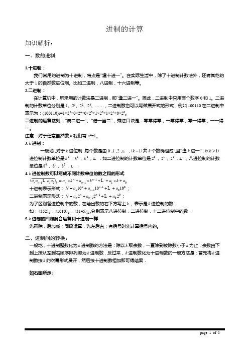 进制的计算