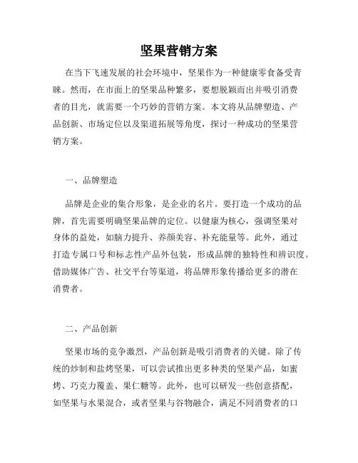 坚果营销方案