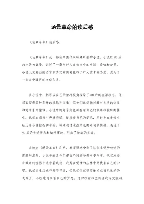 场景革命的读后感