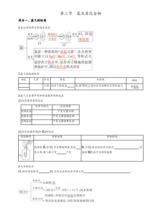 高一化学氯及其化合物考点练习