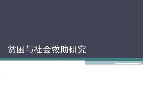 贫困理论与社会救助分析