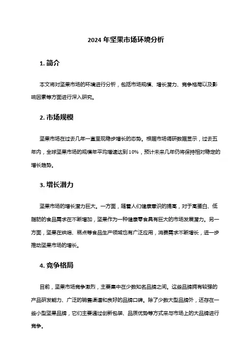 2024年坚果市场环境分析