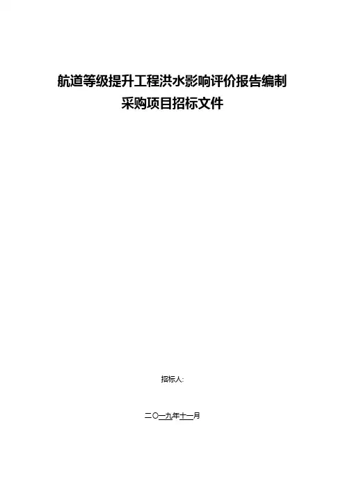 航道等级提升工程洪水影响评价报告编制采购项目招标文件