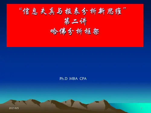 哈弗财务分析框架