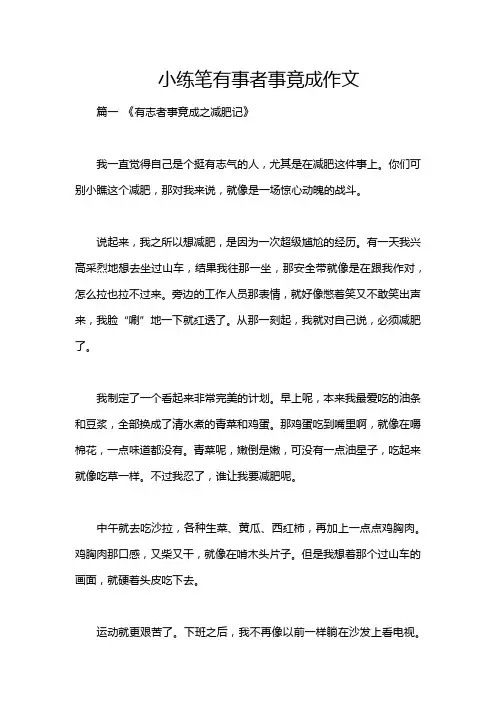 小练笔有事者事竟成作文