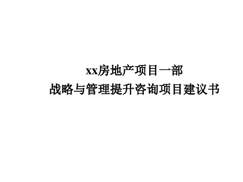战略与管理提升咨询项目建议书