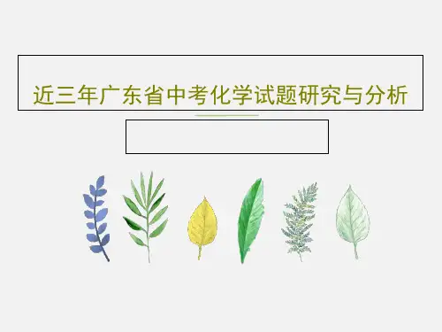近三年广东省中考化学试题研究与分析共31页