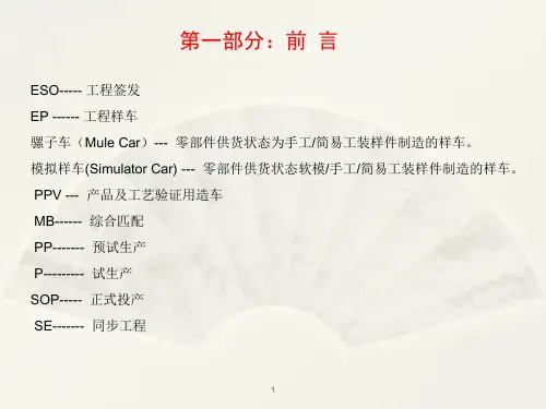 最详细的整车开发流程课件