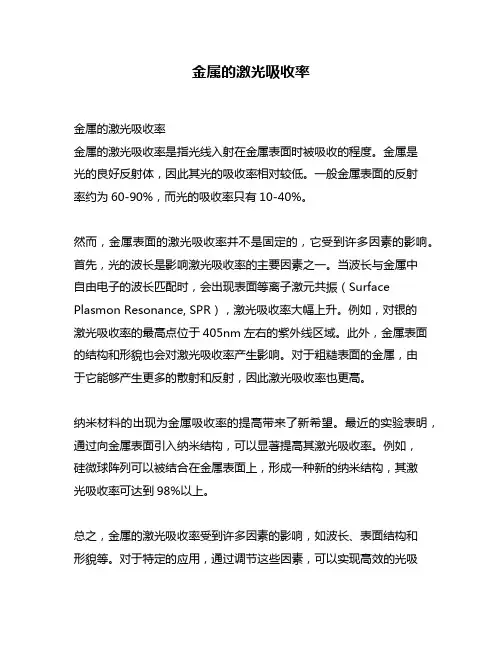 金属的激光吸收率