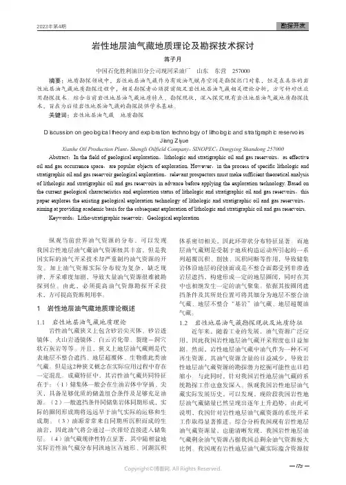 211219823_岩性地层油气藏地质理论及勘探技术探讨
