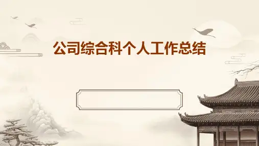 公司综合科个人工作总结PPT