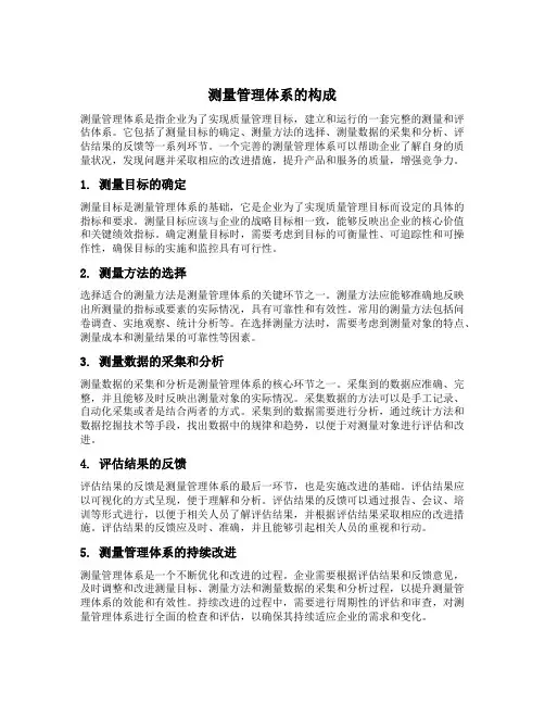 测量管理体系的构成