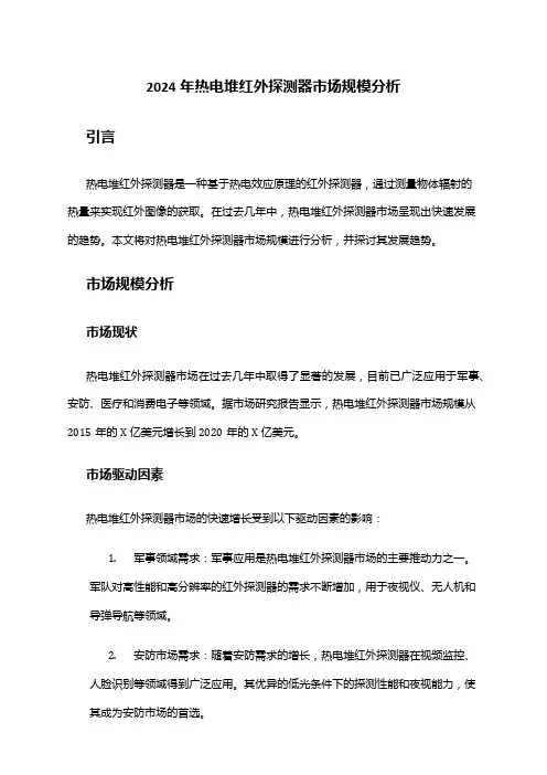 2024年热电堆红外探测器市场规模分析