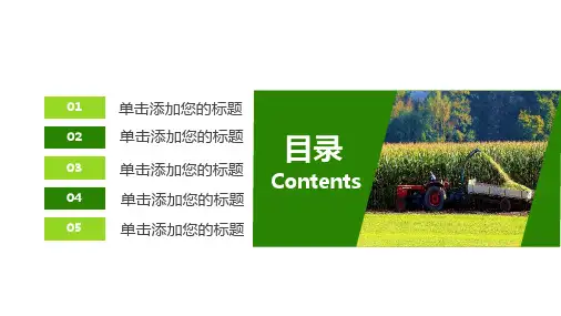绿色生态农业招商农产品宣传课件ppt模板