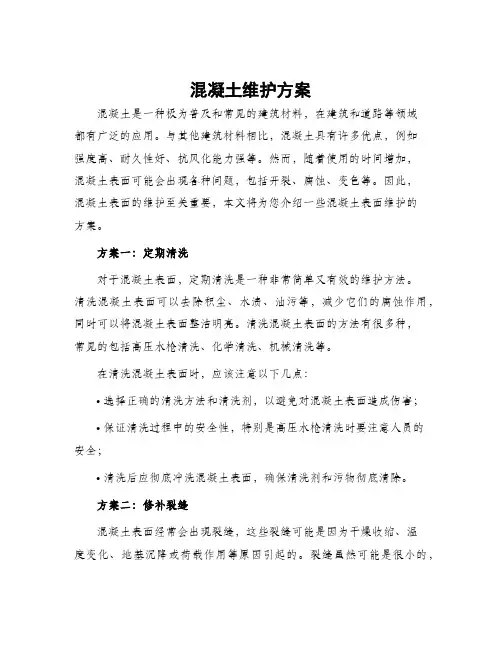 混凝土维护方案