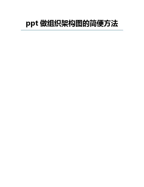 ppt做组织架构图的简便方法