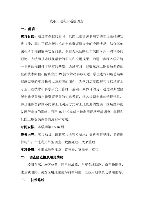 土地信息系统实习报告