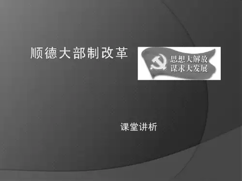 顺德大部制本科PPT