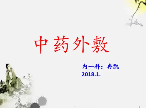 中药外敷治疗与护理ppt课件