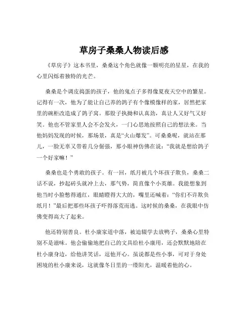草房子桑桑人物读后感