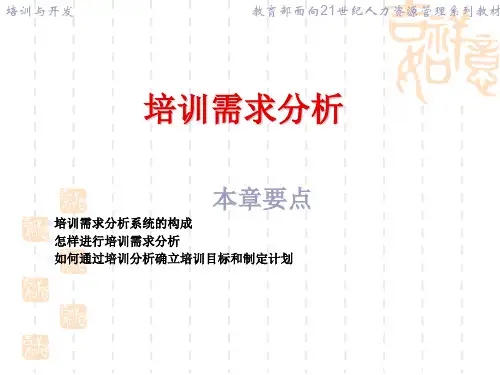 培训需求分析PPT