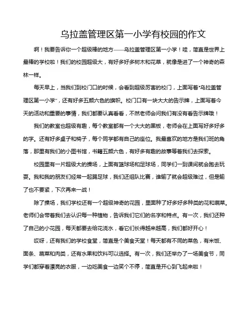 乌拉盖管理区第一小学有校园的作文