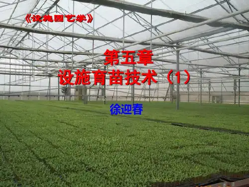 第六章设施育苗技术(1)