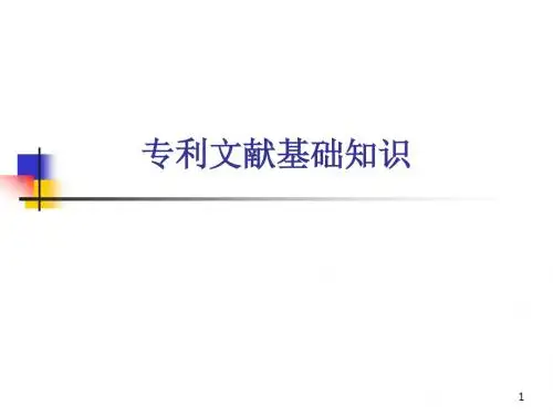 专利文献基础知识