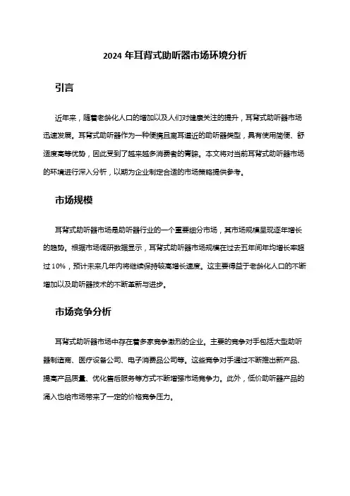 2024年耳背式助听器市场环境分析